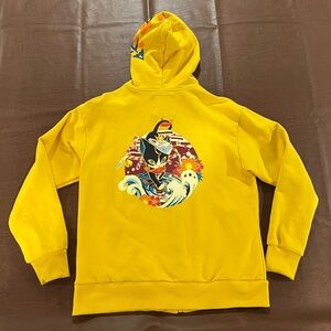 Oni BibiSama Embroidered Anime Neko Print Hoodie Sweatshirt Size XL (Fit Large)